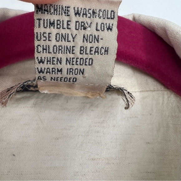 VTG New Directions Safari Print Embroidered Button Shirt Large Linen Cotton - Picture 7 of 16